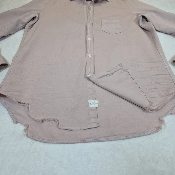 Frank & Eileen Button Down Eileen Shirt Womens XS Pink 100% Cotton Relaxed Fit - Picture 3 of 10